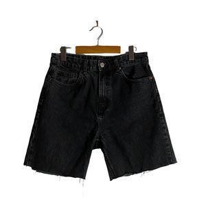 Zara Women's High Waisted Black Denim Shorts